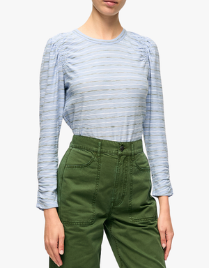 Veronica Beard Bouvet Tee in Ice Blue Multi