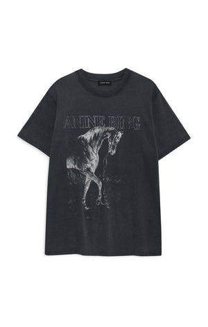 Anine Bing Lili Tee Snake in Washed Black