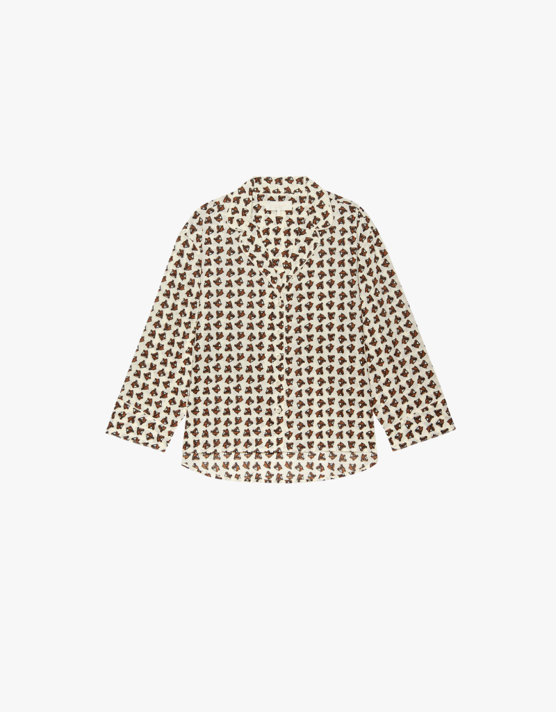 The Great The Pajama Shirt in Cream Horse Medallion