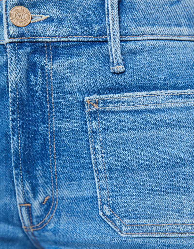 Mother Patch Pocket Mid Rise Maven Ankle Jeans in Avant Gardener