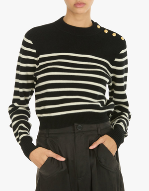 Secret Mission Nell Knit in Black & Cream