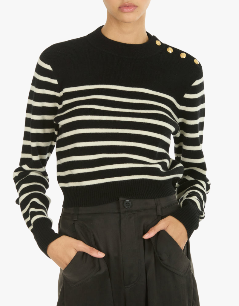 Secret Mission Nell Knit in Black & Cream