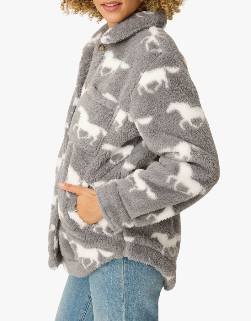 PJ Salvage Lets Get Cozy Jacket in Gray