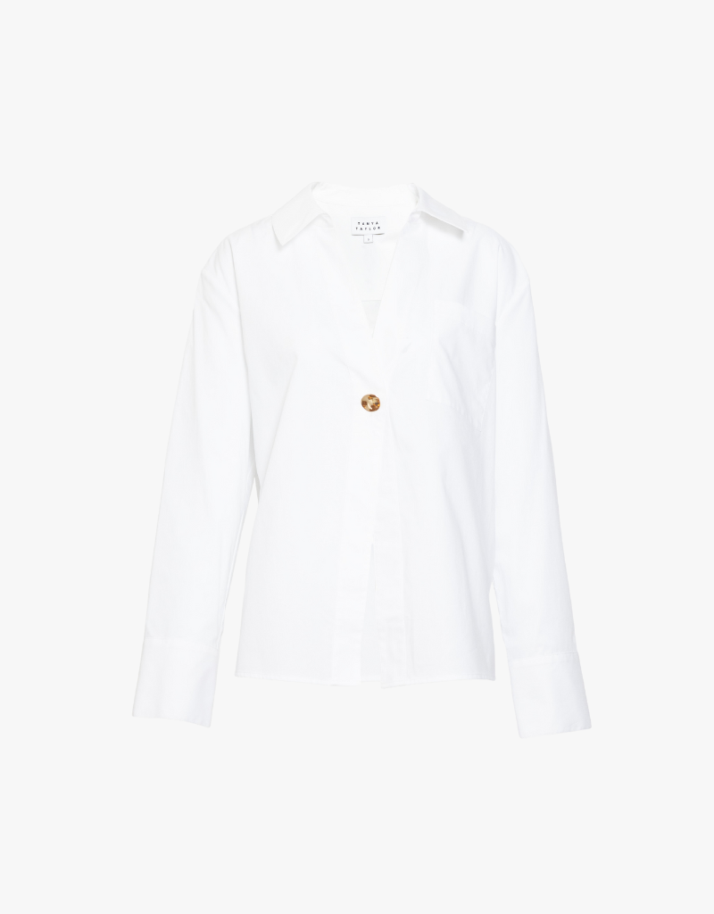 Tanya Taylor Taytum Top in Optic White