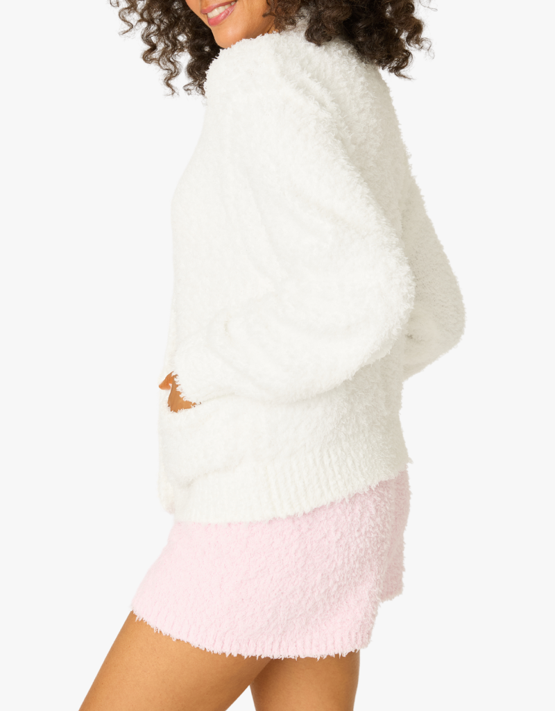 P.J. Salvage Bundle Up Boucle Cardigan in Ivory