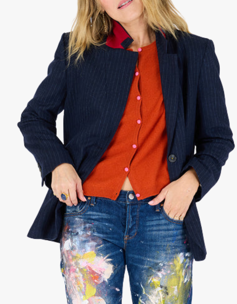 Kerri Rosenthal Workday Love Brigade Blazer in Indigo Blue