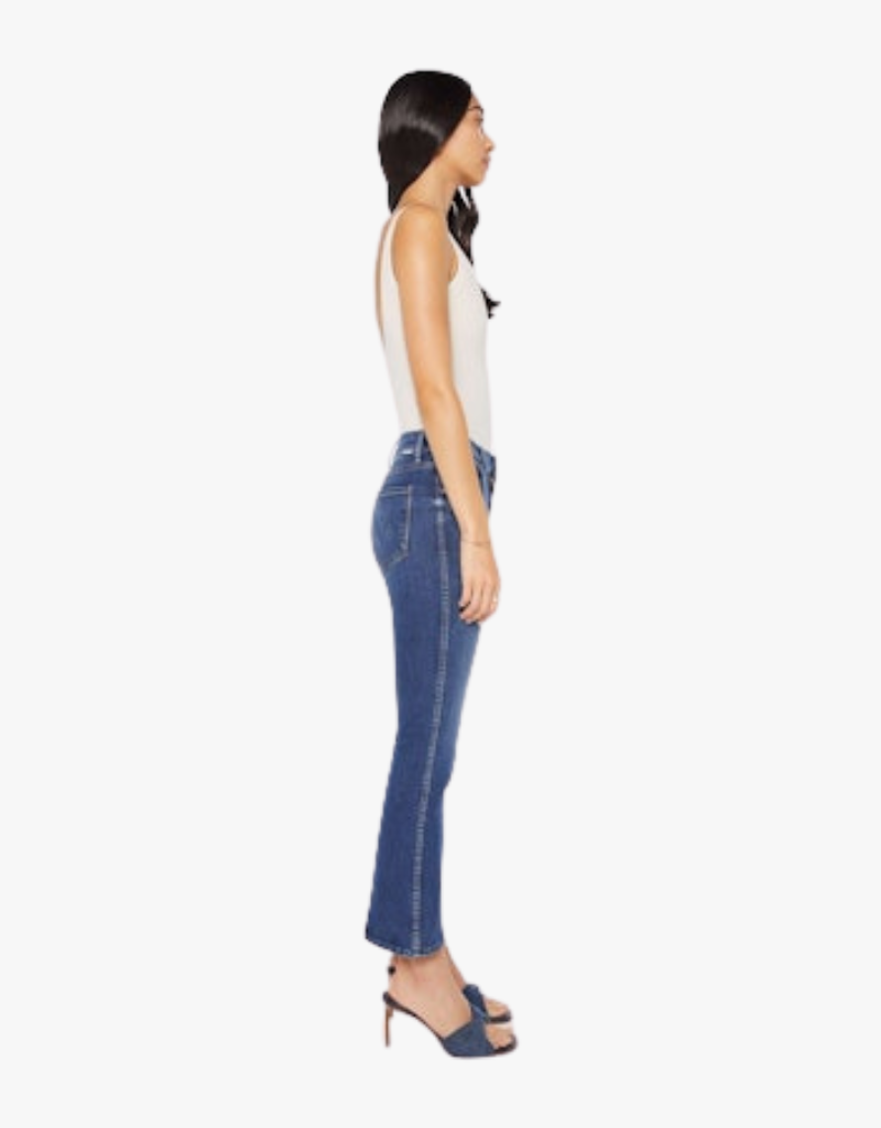 Mother Mid Rise Smokin Double Flood Jean in Start Your Engines