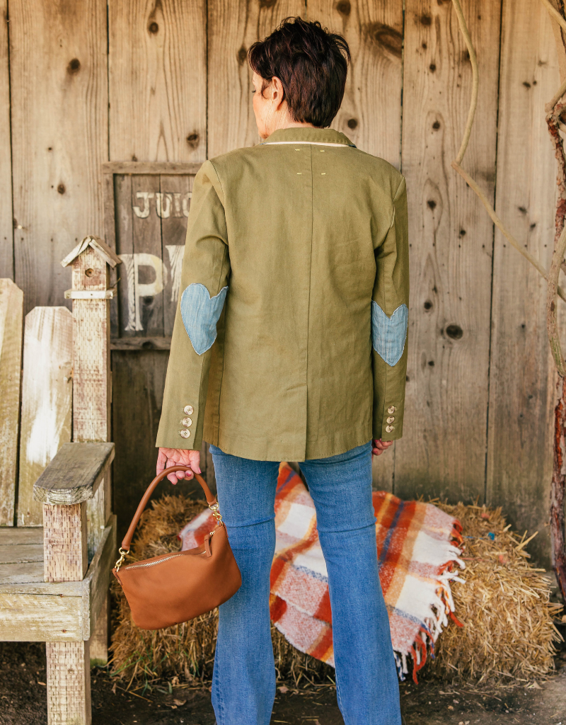 Kerri Rosenthal Workday Love On Repeat Blazer in Army Green