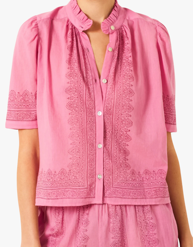 Alix of Bohemia Winn Tile Shirt in Fuschia