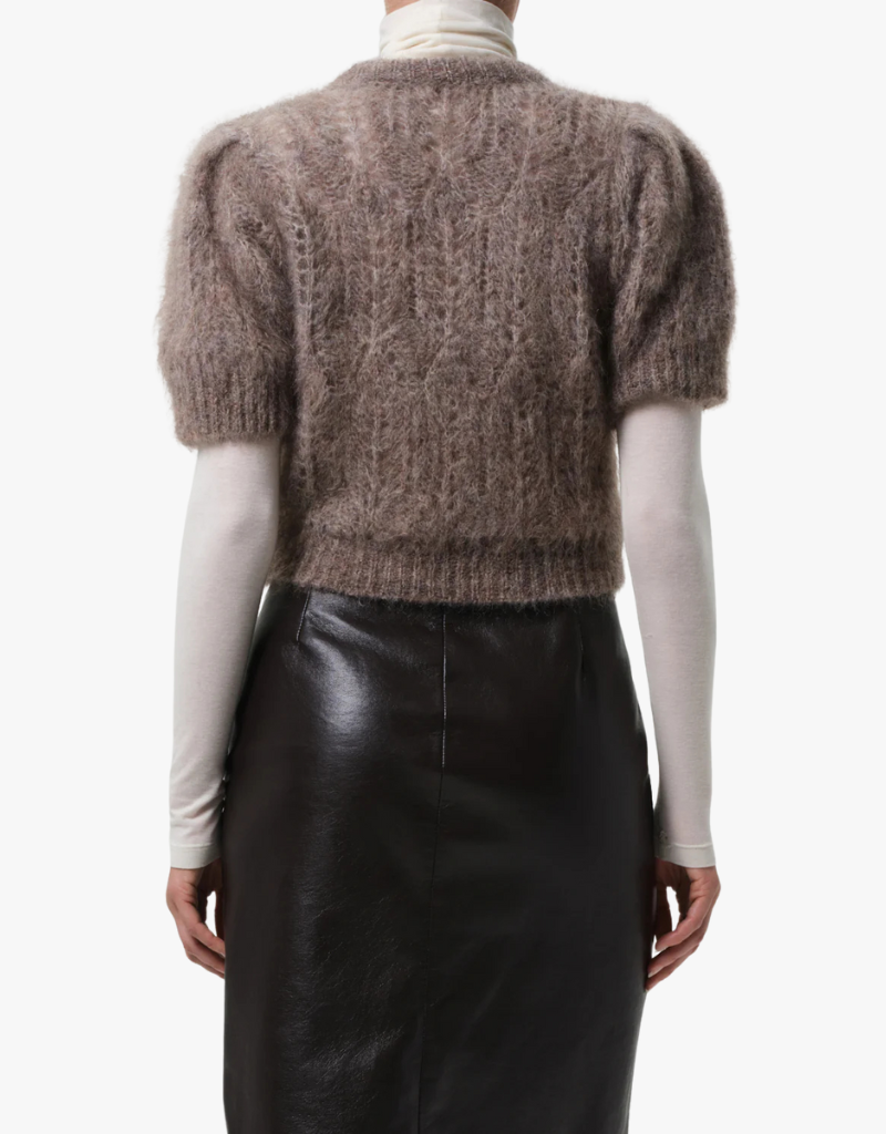 Citizens of Humanity Odette Puff Sleeve Sweater in Mushroom