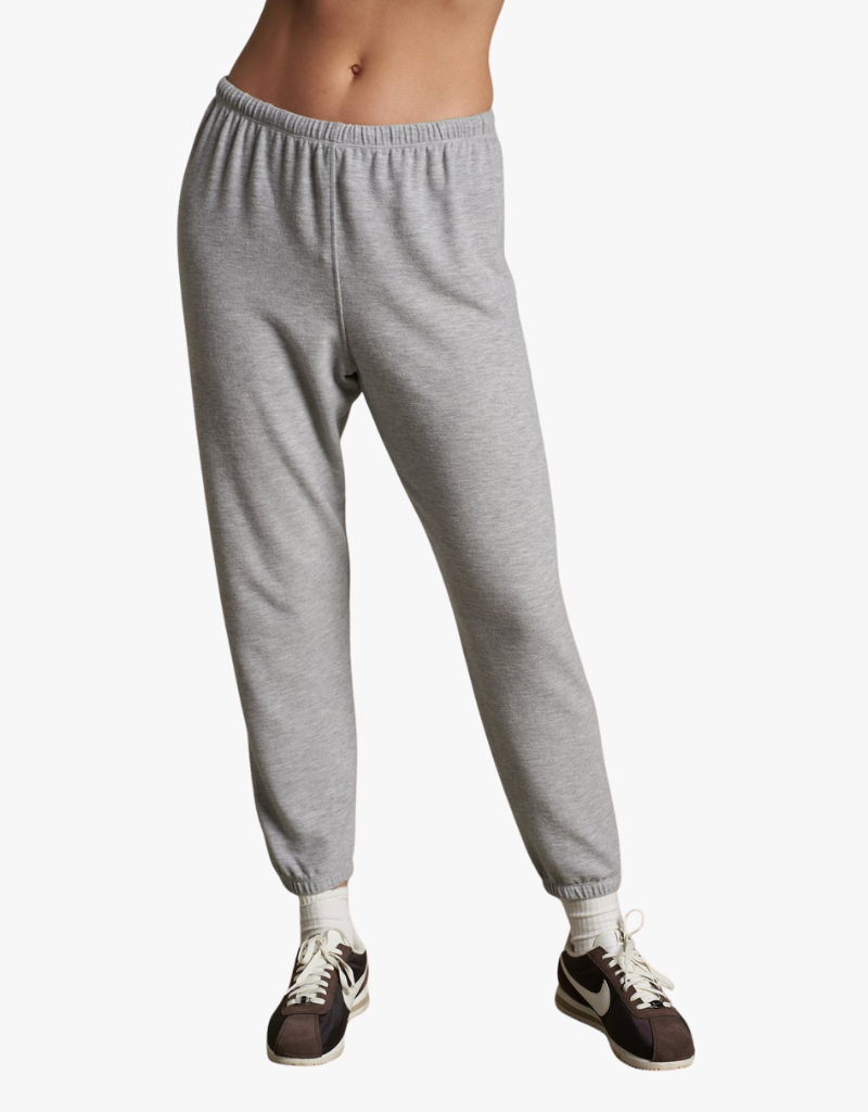 Perfect White Tee Mare Brushed Sweater Jersey Jogger in Heather Grey