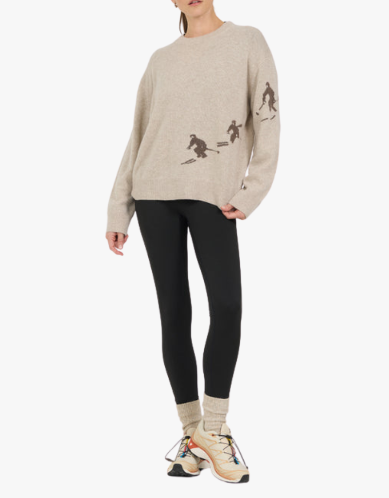 One Grey Day Skier Slope Crew in Biscuit Combo