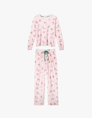 P.J. Salvage Peace & Pawlidays PJ Set in Pink
