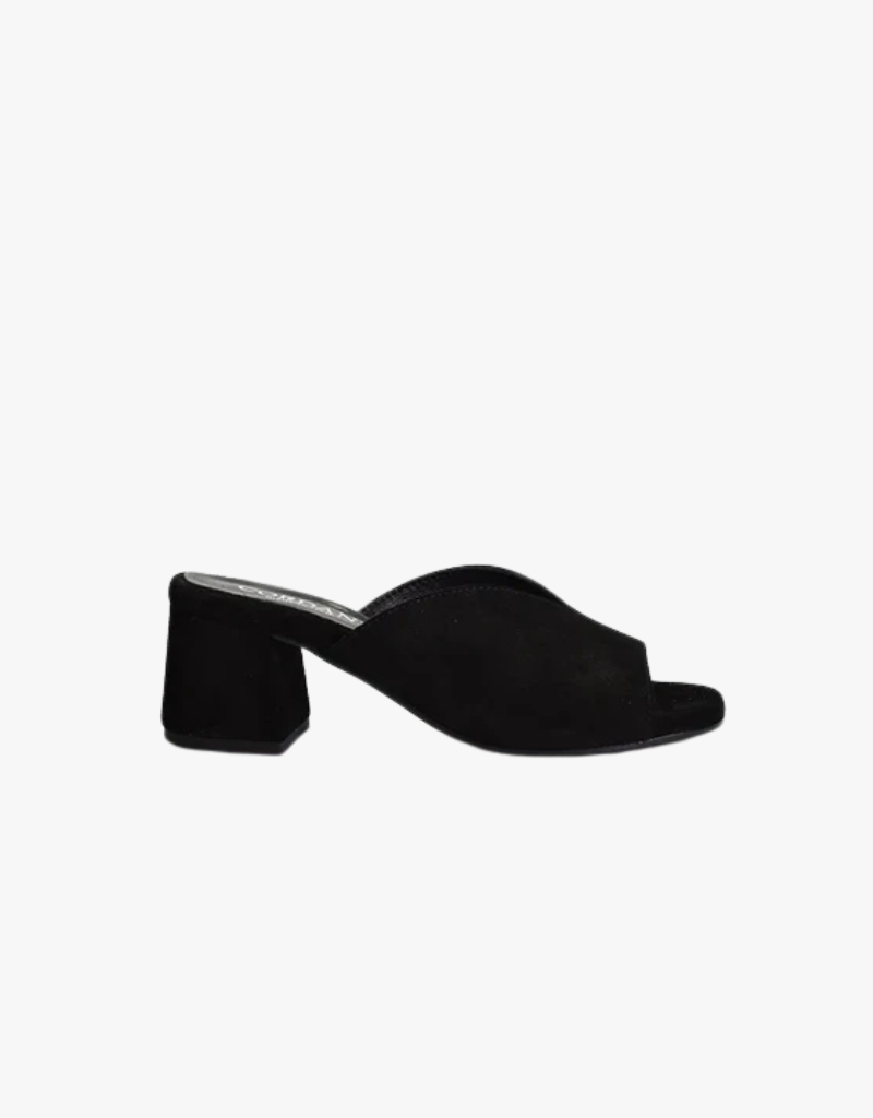 Cordani Pollie Slide Sandal in Crosta Pelle Nero