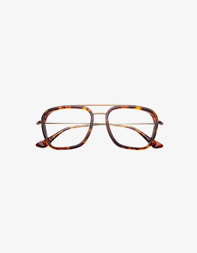 Caddis Stanton Reading Glasses in Turtle & Matte Gold