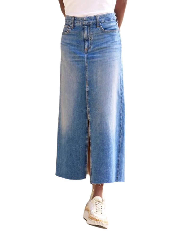 Frank & Eileen Donnybrook Denim Midi Skirt in 2010 Wash (Italian Vintage Denim)