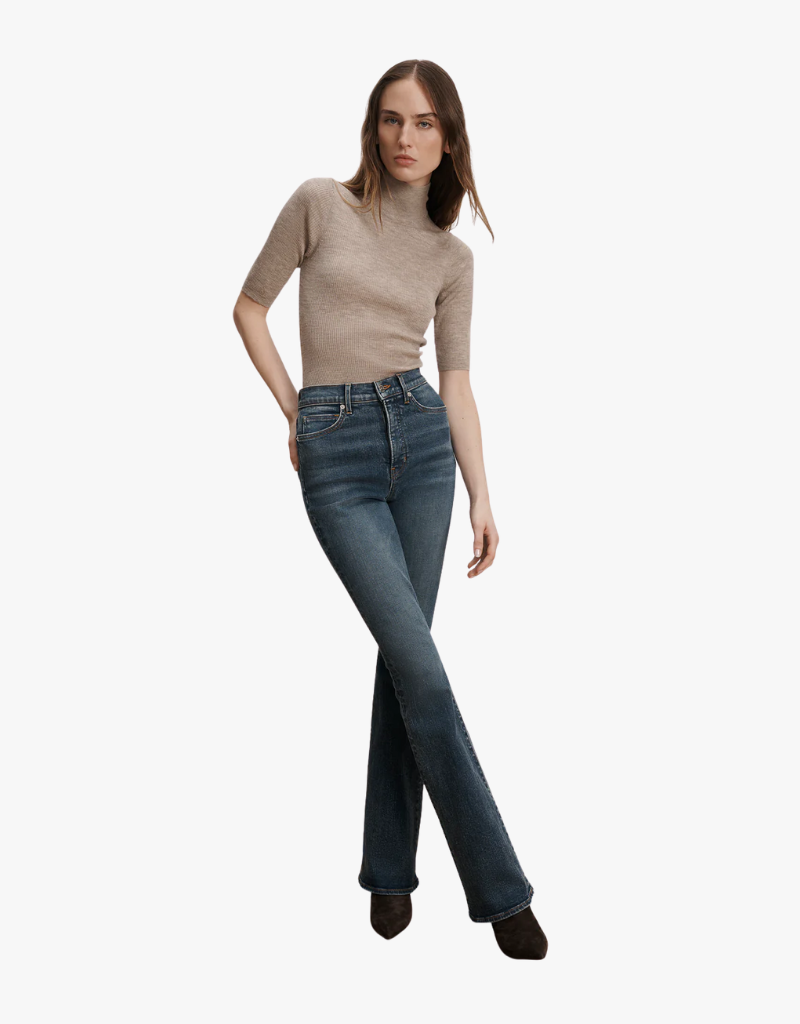 Veronica Beard Alastair Merino Wool Pullover in Oatmeal Melange
