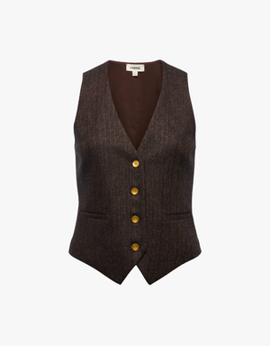 L'agence Drina Vest in Brown & Bronze Multi