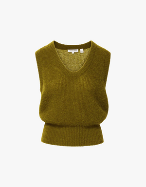 Veronica Beard Jovana Knit Tank in Moss