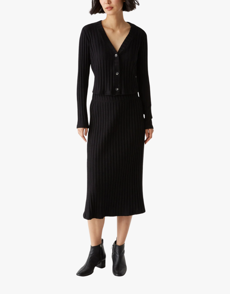 Michael Stars Shania Midi Skirt in Black