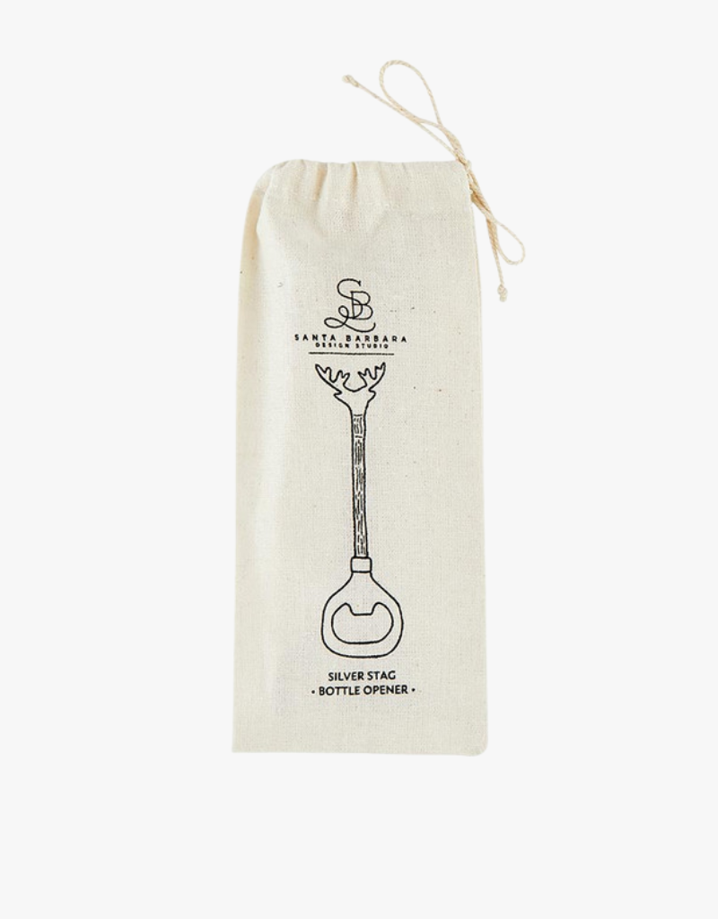 Santa Barbara Stag Bottle Opener in Silver