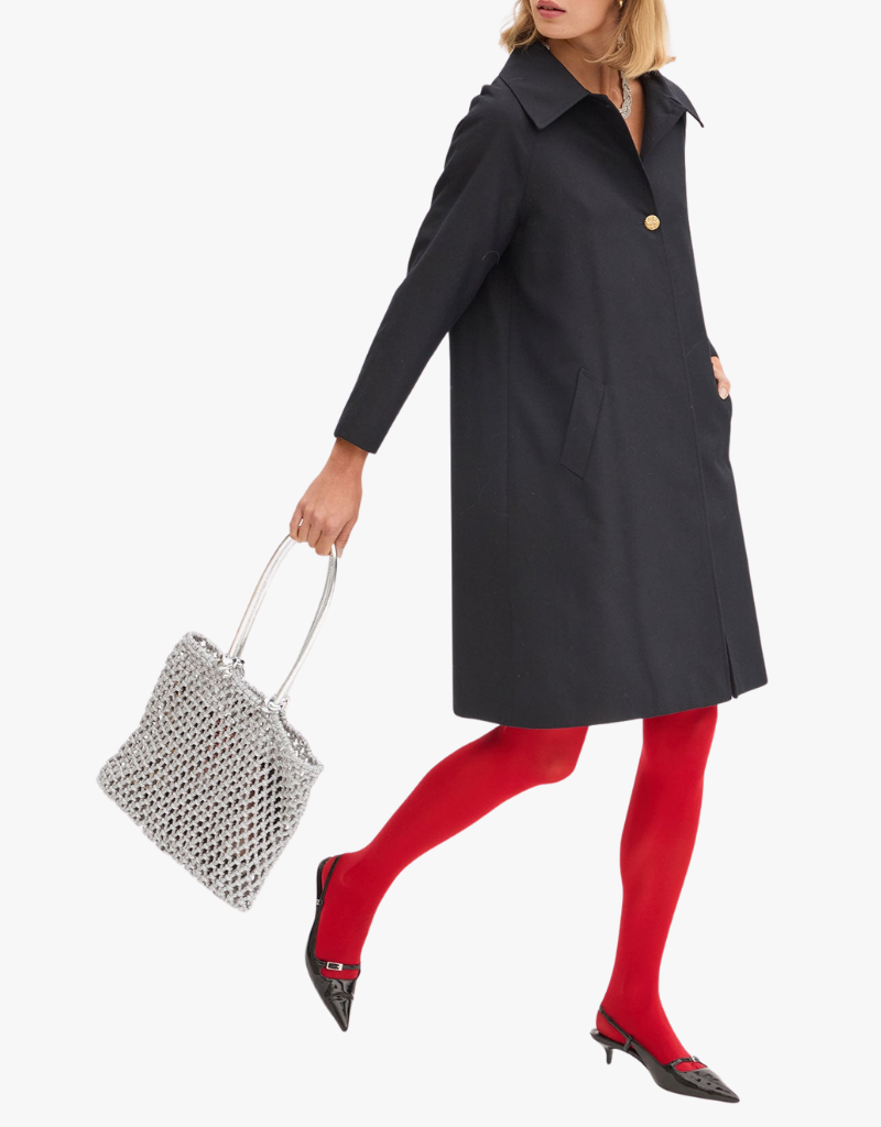 Clare V. Sandy Beach Bag in Silver