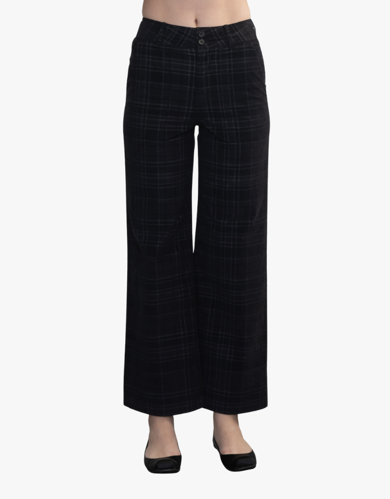 Margaret O'Leary Parker Pant in Black Tartan