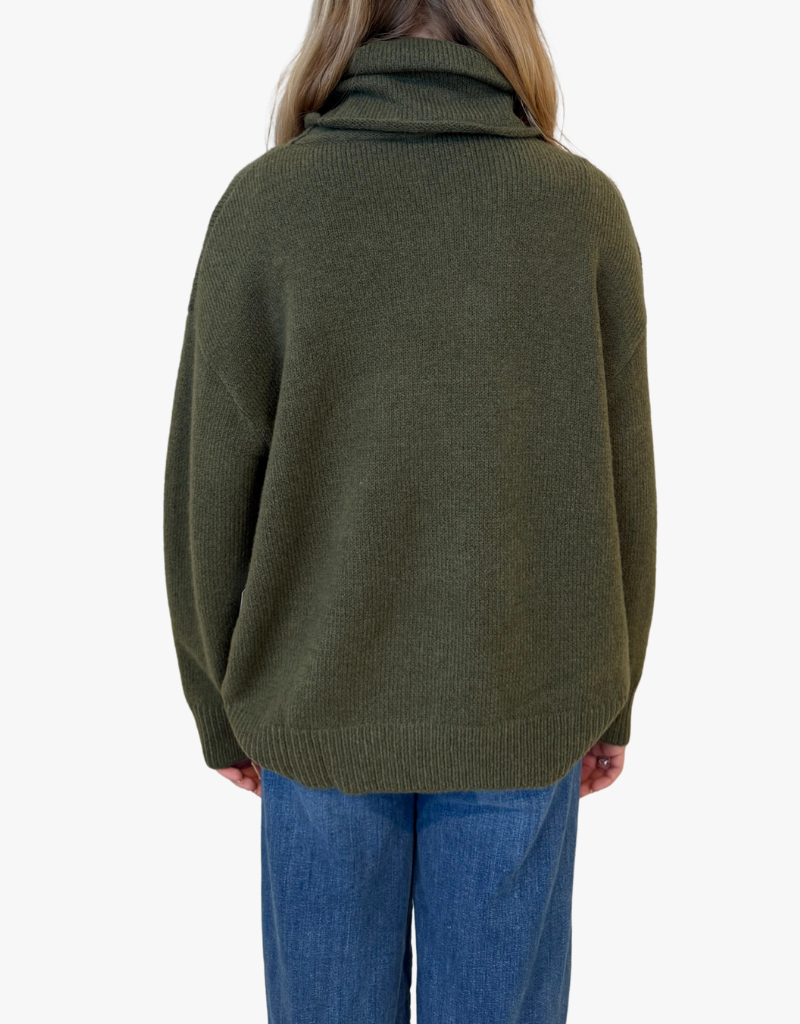 Estheme Quinn Turtleneck Sweater in Tapenade