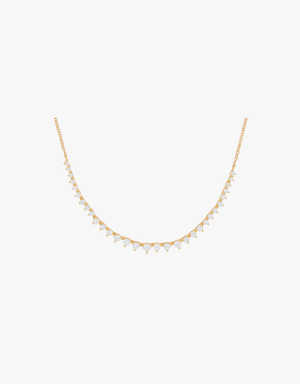 EF Collection Graduated Diamond Necklace 14k Yellow Gold