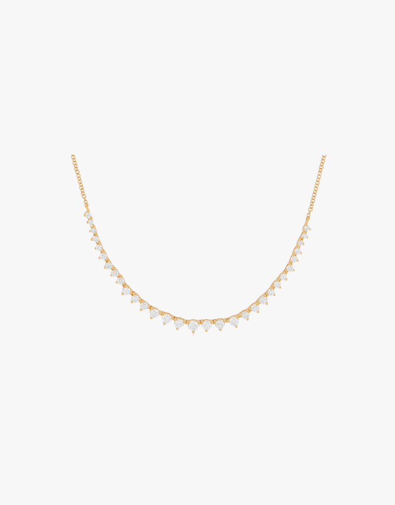 EF Collection Graduated Diamond Necklace 14k Yellow Gold
