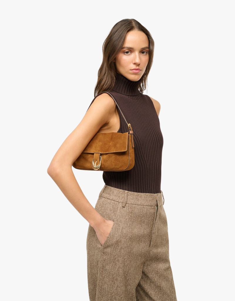 Staud Harlow Shoulder Bag in Tan