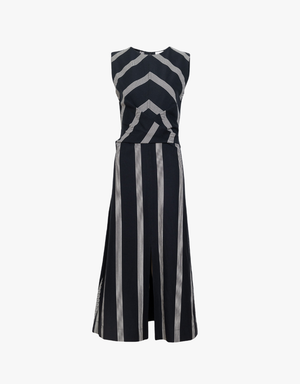 Tanya Taylor Theo Dress in Black & Cream