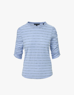 Veronica Beard Waldorf Tee in Ice Blue Multi
