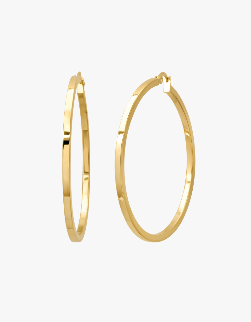 KJC Jenny Hoops 1.75" in Yellow Gold