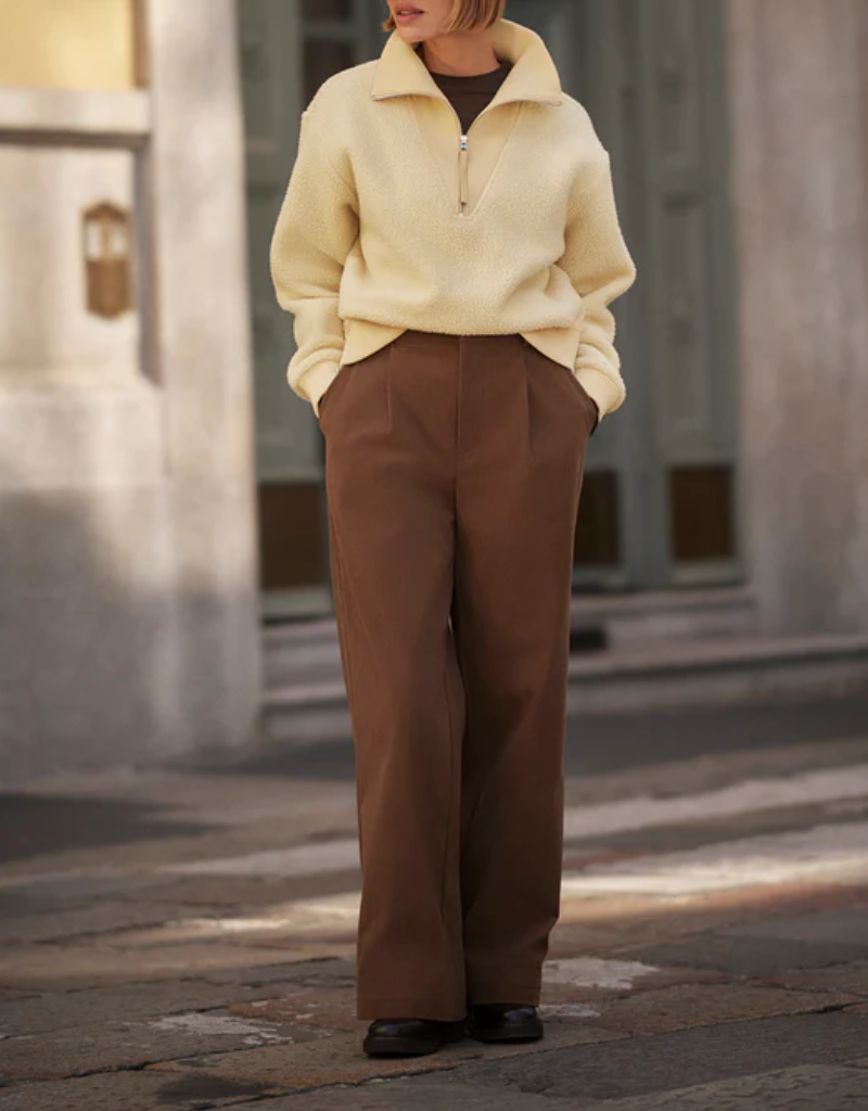 Varley Jaylin Half Zip Fleece in Reed Yellow