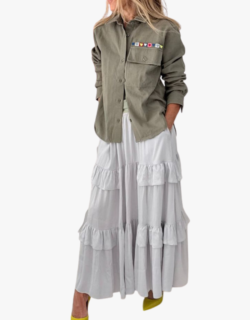 Kerri Rosenthal Pia Love Brigade Shirt in Army Green