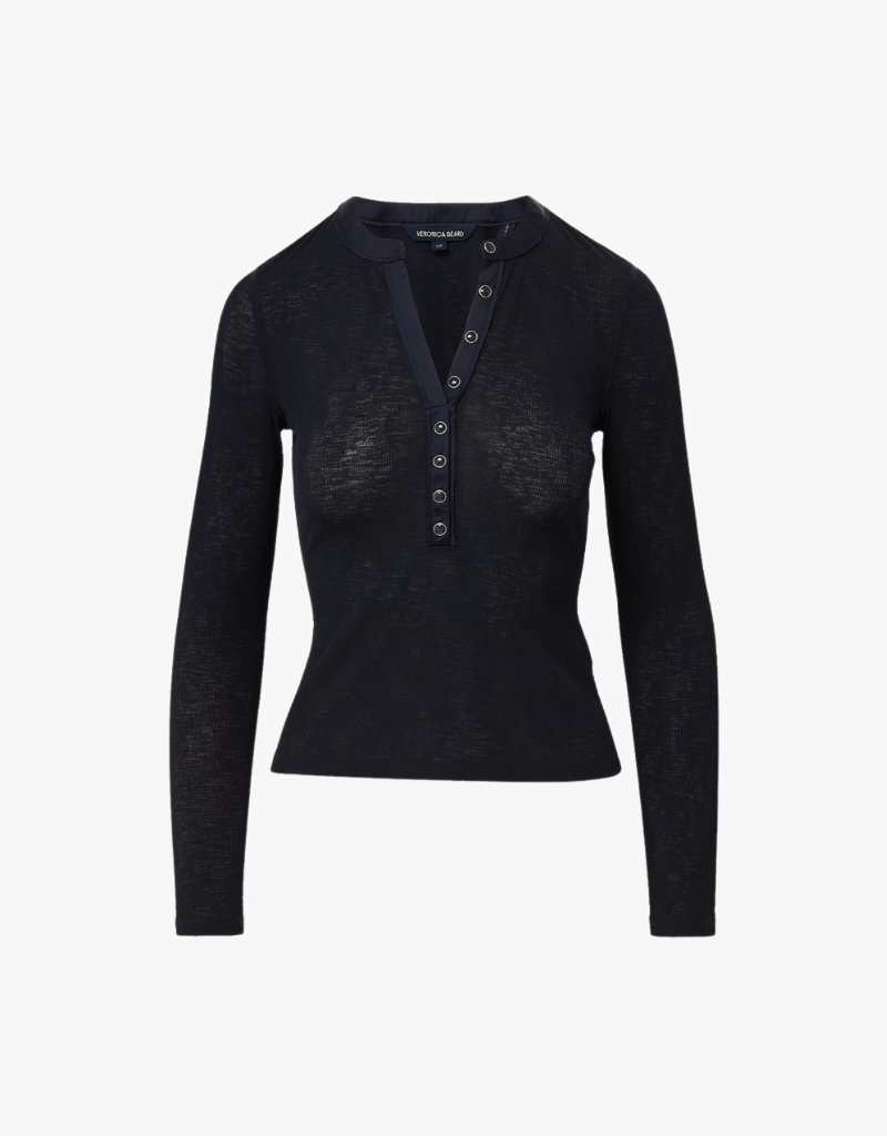Veronica Beard Drexler Top in Navy