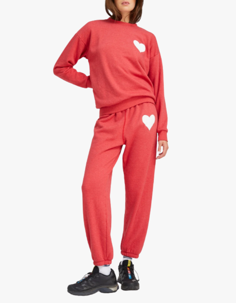 SPRWMN Heart Sweatshirt in Red