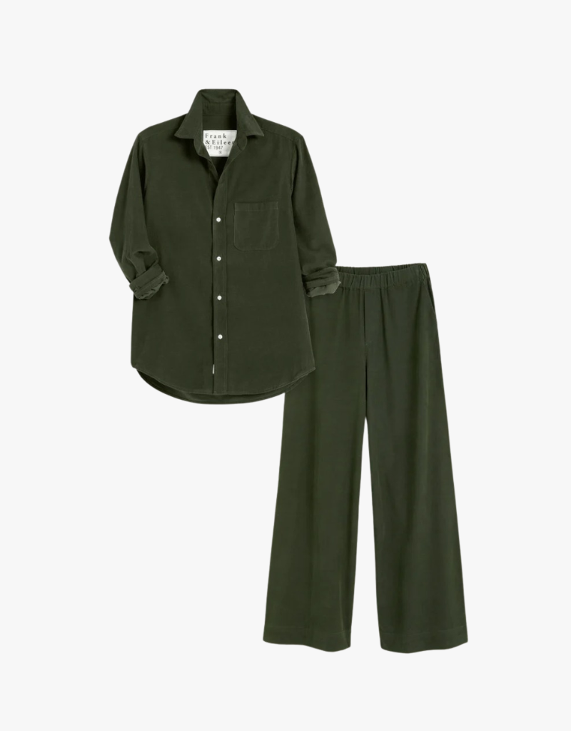 Frank & Eileen Scotland Getaway Set in Green Corduroy