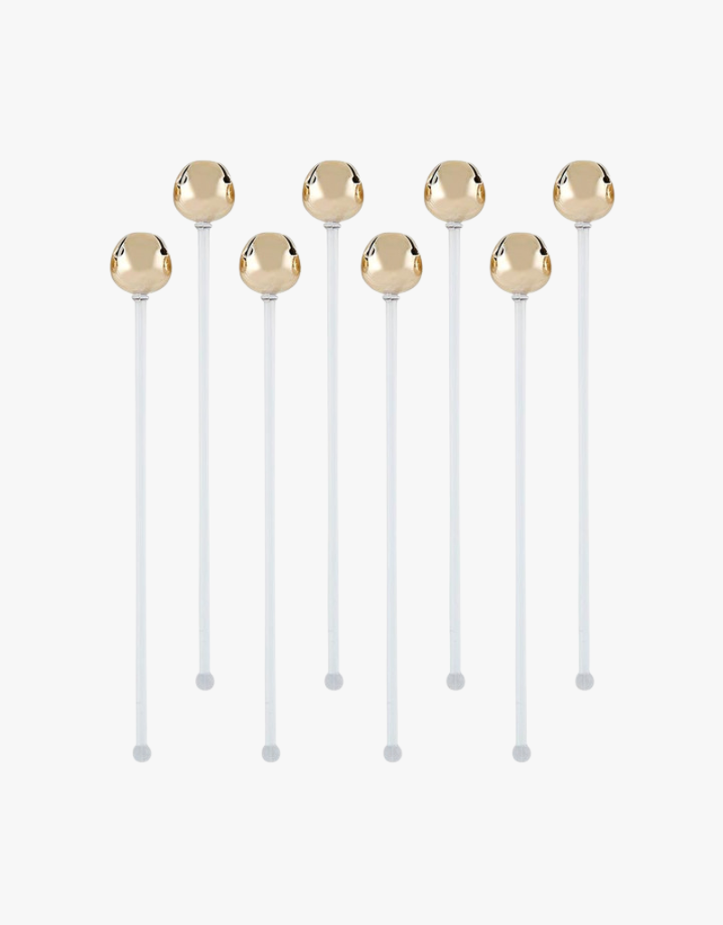 Santa Barbara Design Jingle Bell Stir Sticks in Gold