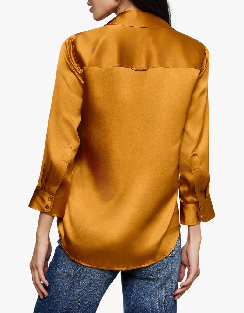 L'agence Dani 3/4 Sleeve Blouse in Dijon