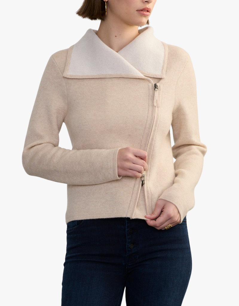 Margaret O'Leary St. Bridget Moto in Wheat & Ecru