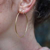 Kannyn January 14K Yellow Gold Huggies Earrings Product Image