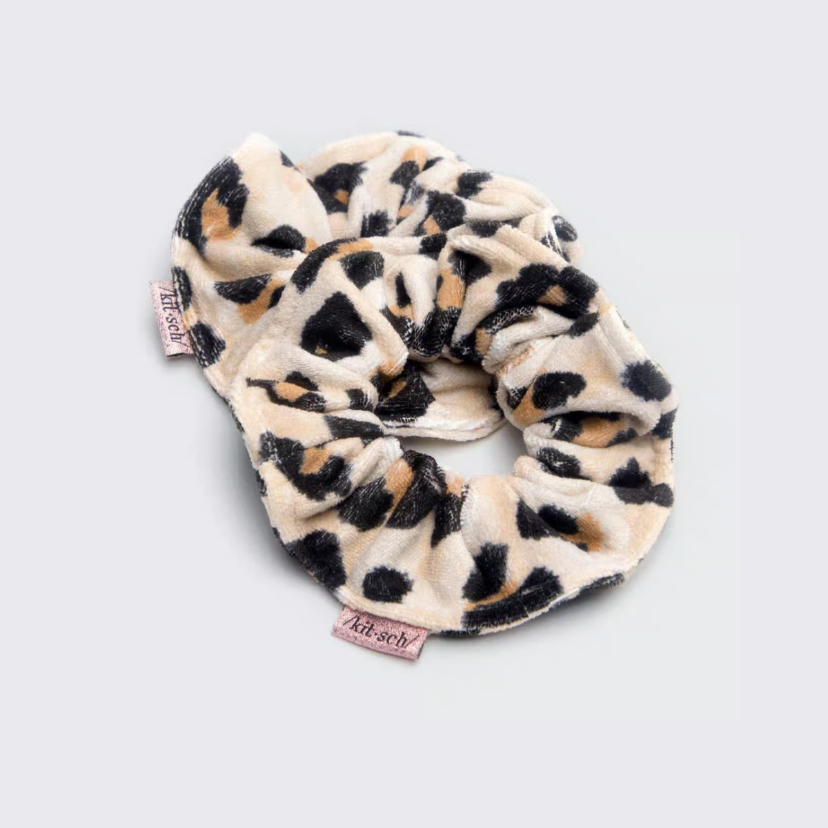 Kitsch Towel Scrunchies 2pk in Leopard